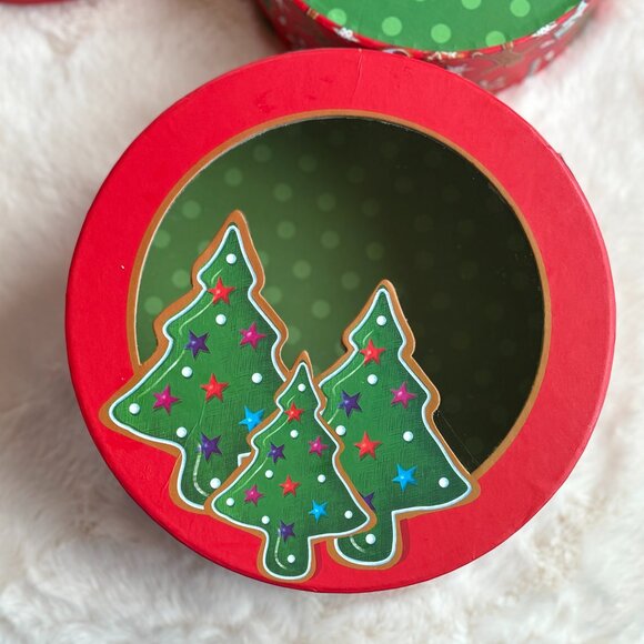 Seasonal Packaging (3) Round and Gem Stone (3) Square Christmas, Nesting Boxes - Picture 8 of 16